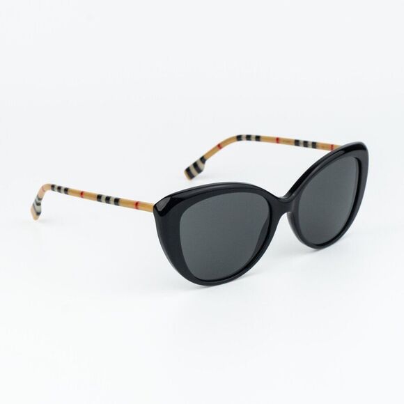 Burberry Women Sunglasses Black Grey Cat Eye BE4407 385387 NEW AUTHENTIC main image 11
